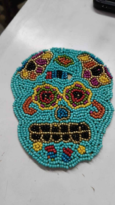 Luxury Beadwork Appliques Handmade Round <b>Beaded</b> Shapes Customizable <b>Coasters</b> Insect Butterfly Embroidered Home Decor Accents - Product Image 1