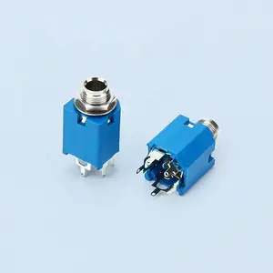 Conector de Audio PCB, 5 pines, 1/4 ", 6,35mm, hembra, Conector de auriculares estéreo