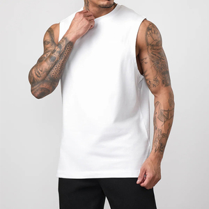 Wholesale Custom Logo Quick Dry Breathable <b>Men's</b> Blank Gym <b>Stringer</b> Boxing Tank Top <b>Men's</b> Stretchy Knitted <b>Vest</b> Top Trending - Product Image 2