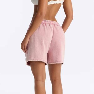Wholesale OEM Women's High Waist Gym <b>Shorts</b> Breathable Windproof Quick Dry Streetwear 100% Cotton <b>Stretchy</b> Yoga Sports <b>Shorts</b> - Product Image 3