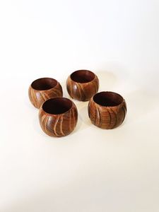 Luxury Rustic Wooden Napkin <b>Rings</b> Handmade Natural Wood Durable Eco-Friendly Multifunction Dinner Accessories Party WeddLuxury R - Product Image 6