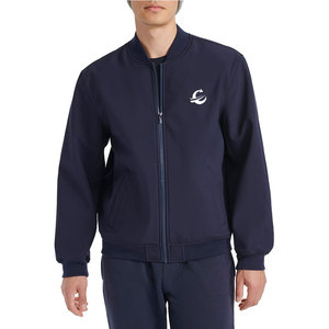 Chaqueta bomber de color sólido con cremallera completa para hombre, chaqueta bomber ligera de primera calidad para hombre - Product Image 1