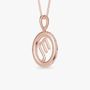 Colgante de Plata 925 con Moissanita y Halo de Cristal del Signo Zodiacal Capricornio, para Regalo Unisex - Product Image 3