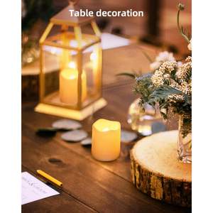 Pequeñas Velas LED Eléctricas Tipo Pilar, Luz Blanca Cálida, Funcionan con Pilas, Sin Llama, Hechas de Plástico, Guangdong, China, Fiestas, Bodas, Festivales - Product Image 6