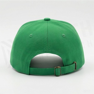Casquette de baseball verte à 6 panneaux, couleur unie, en sergé de coton, ajustée, unisexe, décontractée, printemps-été, taille adulte 58-60CM - Product Image 2
