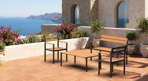 Juego de Comedor para Jardín, Resistente al Agua, Mesa y Sillas de PS Resistentes a la Corrosión, Muebles con Estructura Metálica, Lumetal Vietnam - Product Image 3