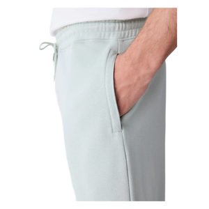 Men's Solid Light Green Bermuda Shorts Cotton Casual Elastic Waist Mid Rise Breathable Woven Style - Product Image 3