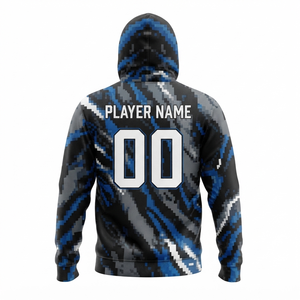 Sudadera con Capucha de Forro Polar para Hombre, con Logotipo de Equipo Personalizado en la Parte Delantera, Bolsillo, 100% Poliéster, Estampado de Camuflaje, Impresión Digital, Corte Regular, Larga - Product Image 2