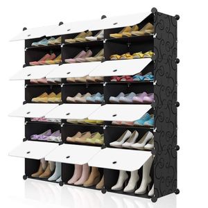 Organizzatore portascarpe portatile a 7 livelli con armadio con tacco a 48 paia - Product Image 1