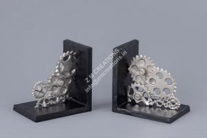 Serre-livres noirs modernes en gros, design unique, article décoratif pour bureau à domicile, cadeau artisanal indien standard du fabricant - Product Image 2