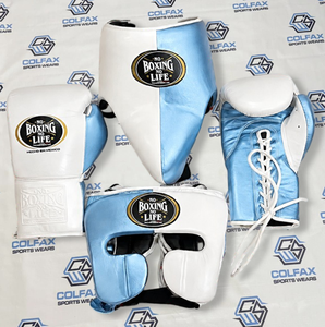 Equipo de Protección de Cuero Genuino para Entrenamiento y Sparring, Hecho a Medida, Kit de Sparring 'No Boxing No Life' para Adultos, Kit de Kickboxing - Product Image 4