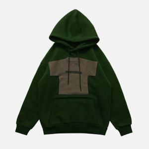 Ropa de invierno Pull Over Parche personalizado Sudadera con capucha Ropa informal Ropa de calle Sudadera con capucha cálida de lana de algodón para hombres y mujeres - Product Image 3