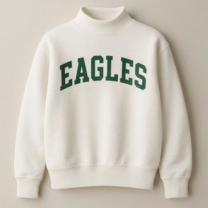 Vintage Style Mockneck Sweatshirt Oversized Cotton Fleece Pullover Warm Winter Casual Streetwear Relaxed Fit Fashion Top - Product Image 1