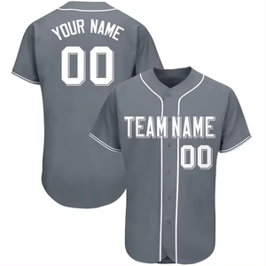 Maillot de baseball personnalisable - 100% polyester, imprimé par sublimation, séchage rapide, respirant, protection anti-UV, nom et logo d'équipe personnalisés - Product Image 1