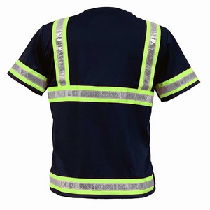 เสื้อยืดสะท้อนแสงสำหรับงานก่อสร้าง เสื้อยืดลำลองพร้อมแถบสะท้อนแสง เสื้อยืดแบบสั่งทำพิเศษ - Product Image 3