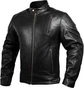 New Men's Custom Winter Sportswear Waterproof Windproof Black PU <b>Leather</b> for Racing Bomber <b>Jacket</b> Customizable Plus Size - Product Image 2