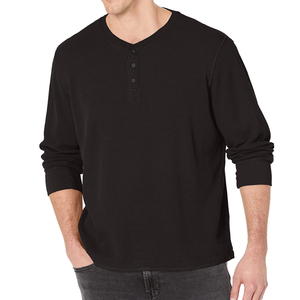 <b>Top</b> High Quality Fashionable <b>Men</b> <b>Henley</b> T Shirt for Sale Cheap Price <b>Men</b> Long Sleeve T Shirt For Casual Wear - Product Image 1