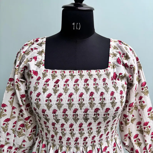 Vestido casual midi de mujer, 100% algodón, estampado liso, manga corta, cintura imperio, estilo babydoll, cuello en V, holgado, para uso diario. - Product Image 5