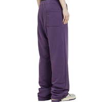 Pantalon décontracté unisexe coupe droite et évasée, style vintage 2026, effet délavé soleil, pour un confort détendu