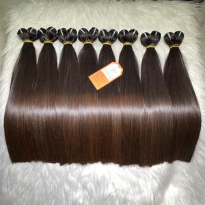 Extensiones de Cabello Humano Liso Marrón de Donante Único Vietnamita, Tendencia 2025, Suaves al Tacto, Paquetes Planos, Cierre de Peluca, Precio al por Mayor - Product Image 5