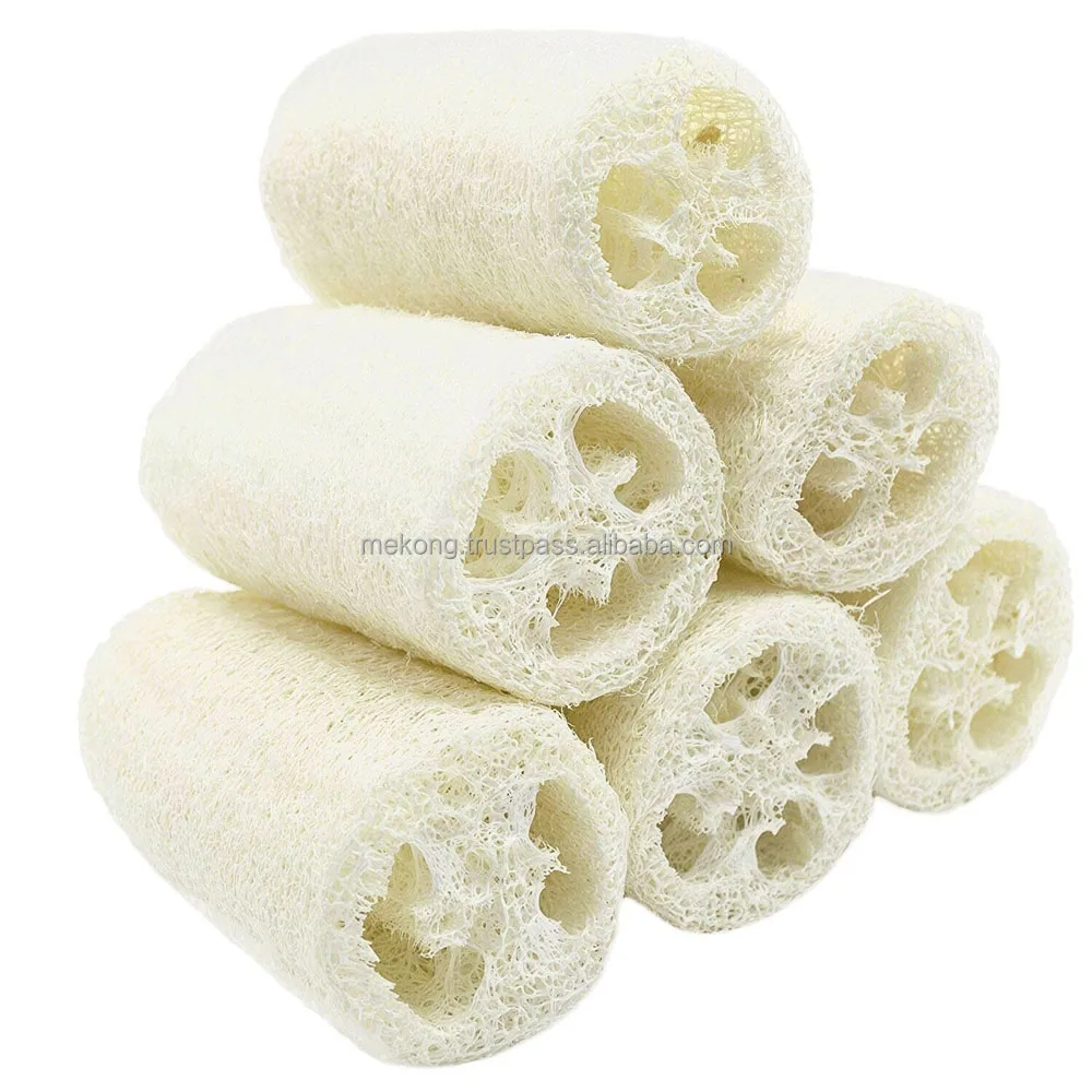 Organic All Natural Smell Removing Dehumidification Light Yellow Eco-friendly Exfoliating Body Sponge Bathing Brush Loofah