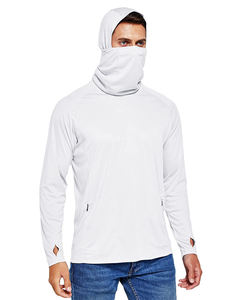 เสื้อฮู้ดตกปลาคุณภาพสูงสำหรับผู้ชาย เสื้อฮู้ดป้องกันแสงแดด UPF 50+ เสื้อเชิ้ตสำหรับตกปลาและเดินป่า SPF เสื้อคุณภาพเยี่ยมพร้อมผ้าคลุมคอ - Product Image 5