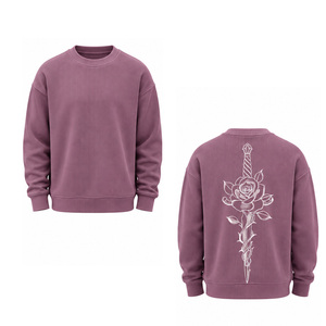 Mens Waffle Knit Sweatshirt Long Sleeve Crewneck Pullover Casual Textured Thermal Top Custom OEM Streetwear Manufacturer Factory - Product Image 4