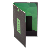 Boîte USB de luxe pour invitations, brochure vidéo, carte de visite populaire, mail direct, écran LCD, matériau papier élégant, musical
