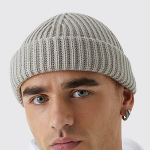 Gorro de Punto Acanalado con Logotipo Personalizado para Hombre, Gorro de Invierno Cálido con Borde, Tejido de Primera Calidad, Gorros Unisex al por Mayor - Product Image 4