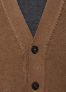 New Custom Design <b>Men's</b> Black Knitted <b>Cardigan</b> Full Sleeve Solid Color Button Front Winter Breathable Coarse Sweater - Product Image 3