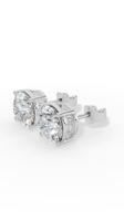 Pendientes de Diamante Cultivado en Laboratorio con Diseño Personalizado, Oro de 10K, Corte de Cuatro Puntas, 7.3MM, Certificado IGI, Lujo Premium