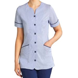 ชุดยูนิเซ็กซ์ OEM ไซส์พลัส ผ้าเดนิม คอวี ความยาวระดับเข่า แขนยาว/สั้น สไตล์เรียบง่าย ชุดทำงานทางการแพทย์ สำหรับฤดูใบไม้ผลิ - Product Image 1