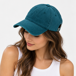 Gorra de Béisbol de Mezclilla Lavada Estilo Vintage, Sin Estructura, de 6 Paneles, Ajustable con Hebilla Metálica - Product Image 5