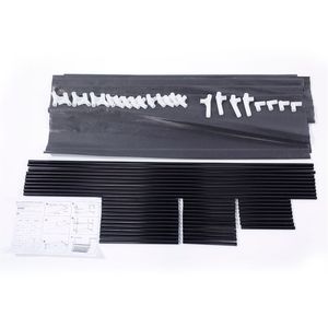 Scarpiera a 5 Ripiani in Tessuto Non Tessuto con Maniglia, Colore Nero, Montaggio Semplice - Product Image 1