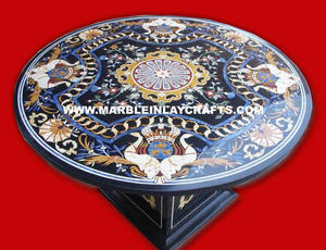 Fabricante y Mayorista Indio de Mesas de Mármol Blanco con Diseño Floral para Decoración del Hogar y Hoteles - Product Image 6