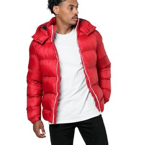 Chaqueta burbuja personalizable de alta calidad de lona ligera de primera calidad con cuello con capucha de aislamiento cobertura completa para clima frío - Product Image 4