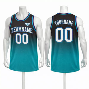 Camiseta de baloncesto personalizada azul marino y roja para hombre, sin mangas, de malla, uniforme de equipo, con nombre y número personalizados, sublimación, camiseta deportiva - Product Image 5