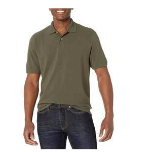 Polo premium para hombre, liso, negro, de manga corta, tela de algodón transpirable, corte ajustado, informal, moderno, para verano. - Product Image 3