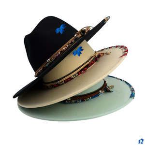 Sombrero Fedora Unisex Vintage de Fieltro Estilo Trilby Boho con Cinturón Trenzado Decorativo, Gorra Casual de Poliéster para Playa, OEM ODM Personalizado - Product Image 5