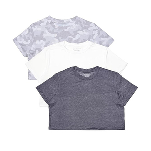 Camiseta Corta Oversize de Algodón para Mujer, Estilo Urbano Holgado con Hombros Caídos, Estampado Personalizado - Product Image 3