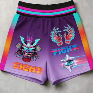 Pantalones Cortos de Boxeo Transpirables de Poliéster, Diseño Gráfico Personalizado, Logotipo Bordado, Equipo de Entrenamiento, Talla Personalizada - Product Image 1