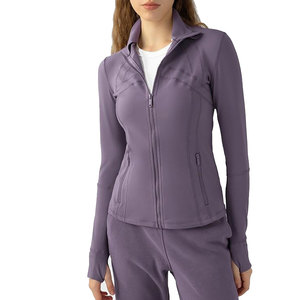 Ladies Yoga <b>Jacket</b> Soft touch Women's <b>Gym</b> <b>Jacket</b> Stretch Jersey Running Workout Custom Logo Activewear Supplier Fitness Apparel - Product Image 1