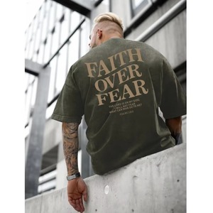 เสื้อยืดโอเวอร์ไซส์ทรงบ็อกซี่สำหรับผู้ชาย ไซส์พลัส ผ้าหนา ตัดเย็บแบบไหล่ตก สไตล์ลำลองหรูหรา ขายส่ง เสื้อผ้าสตรีทแวร์ฮิปฮอปสำหรับผู้ชาย - Product Image 2