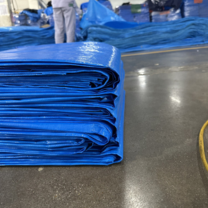 Bâche en PE bleue durable, haute résistance, grande capacité, couleur et taille au choix, protection contre les intempéries - Product Image 2