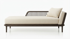 Modern Wood <b>Sofa</b> <b>Bed</b> Upholstered Fabric Sleeper Daybed Pillow Back Semicircular Shape Armless 3-Seater for Living Room Hotel - Product Image 2