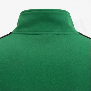 Men's Green Tracksuit Full <b>Zip</b> <b>Hooded</b> Sporty Style Solid Color Regular Fit Winter Wear Side Pockets Fleece Sweat-Wicking - Product Image 4