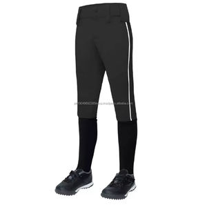 Última moda Pantalones de béisbol personalizados bragas de rayas grises para béisbol y softbol al por mayor ropa de béisbol y softbol de rayas grises - Product Image 2