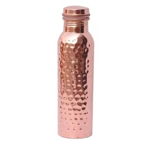 Plane design copper bottle Minimalist Floral Pattern Copper Water Bottle Portable Insulated <b>Drinkware</b> for Home - Product Image 2