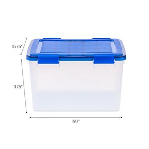 46 Qt. Boîtes de rangement en plastique transparent avec couvercles hermétiques, lot de 4 - Product Image 3