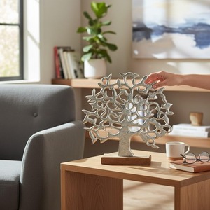 Jaffs Exports Silver Metal Deer Figurine Handmade Eco-Friendly Durable <b>Christmas</b> Tabletop Sculpture Modern Design Home Office - Product Image 3